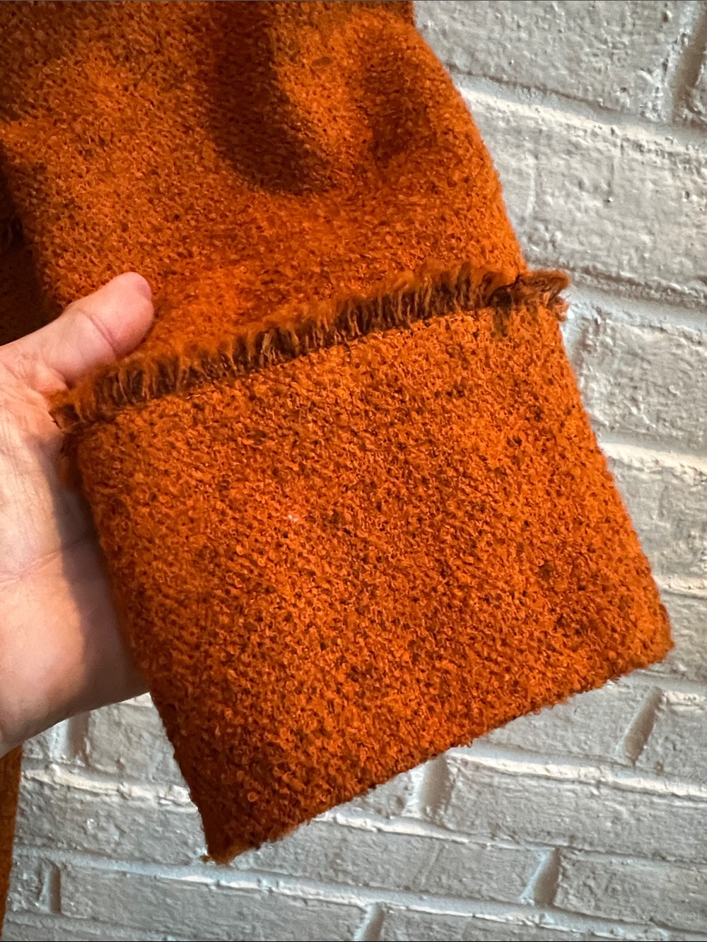 JONES OF NY Classic Wool Blend Rust TWEED suit Contemporary Modern Textured - Picture 11 of 16
